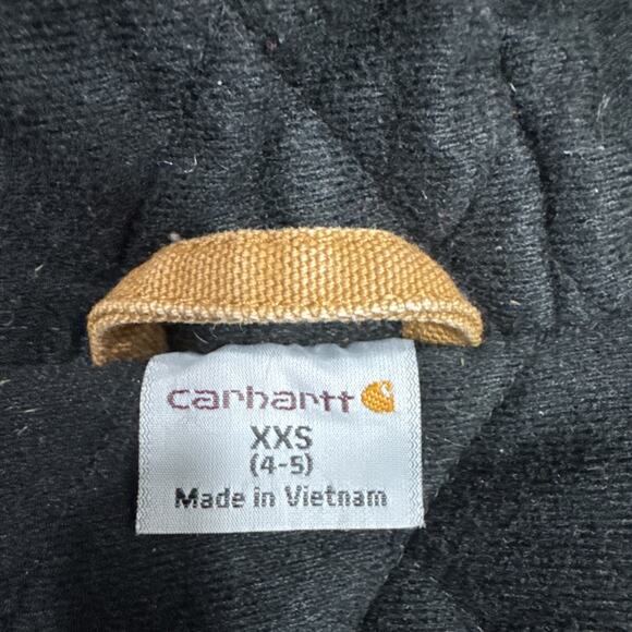 Carhartt Kids Heavy Duty Quilted Jacket Hooded Canvas Size XXS (4-5) Fall Winter - Picture 4 of 16